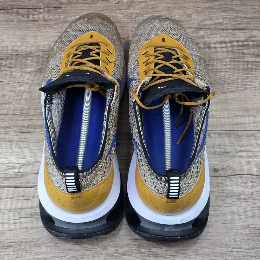 Nike Air Max Flyknit Racer Men's Size 13 Elemental Gold Running Shoes FD2764-700